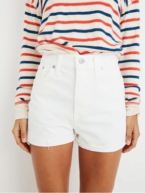NWT Madewell The Perfect Jean Short in Tile White